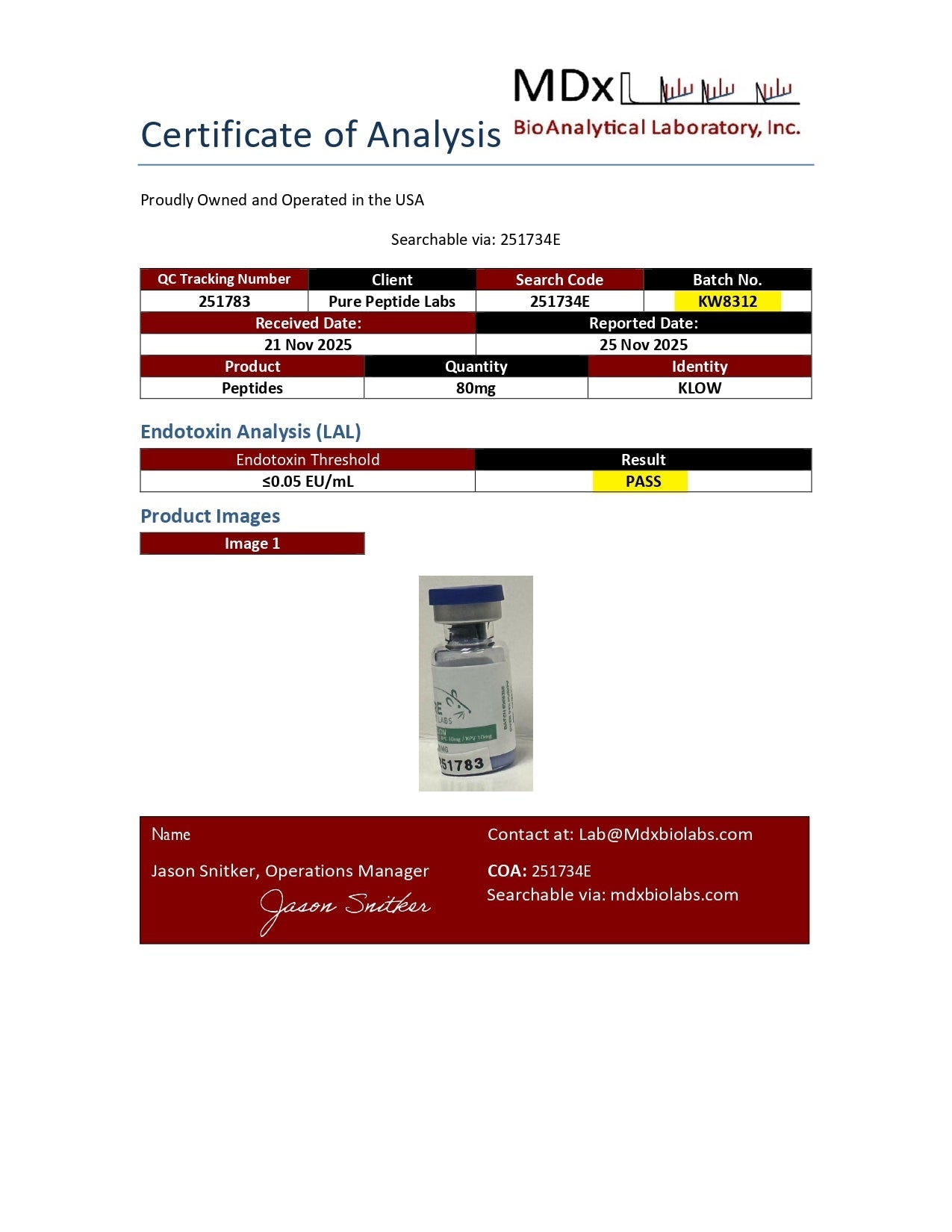 KLOW Blend (KPV/GHK-Cu/BPC-157/TB-500)